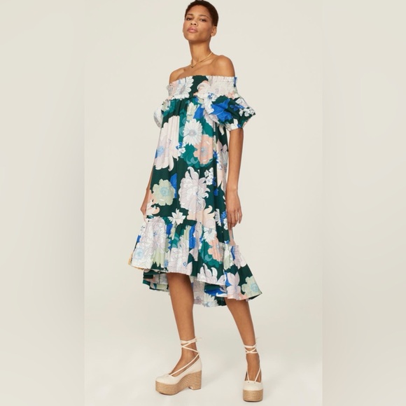 Cara Cara Dresses & Skirts - Anthropologie Cara Cara Floral Dress with Ruffle Hem And Pockets XS